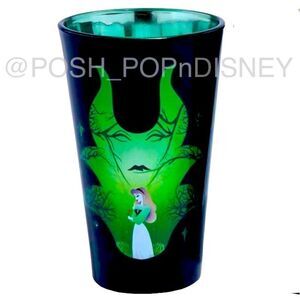 Disney Princesses & Villains Portraits Pint Glass Aurora and Maleficent green